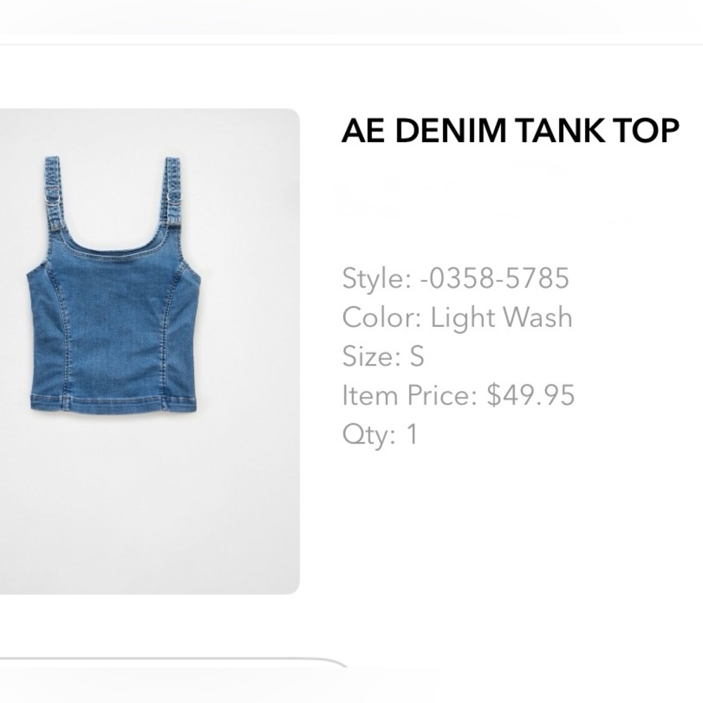 AE Denim Corset Halter Top • Size Small • BNWT